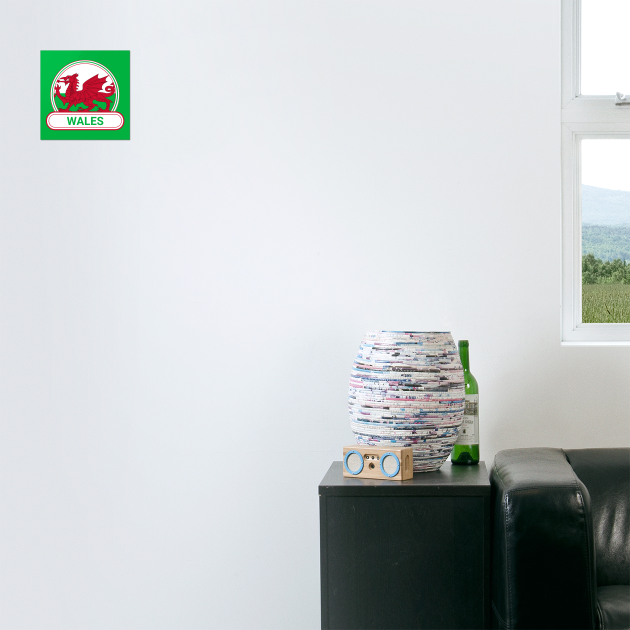 Wales Country Badge - Wales Flag by Yesteeyear
